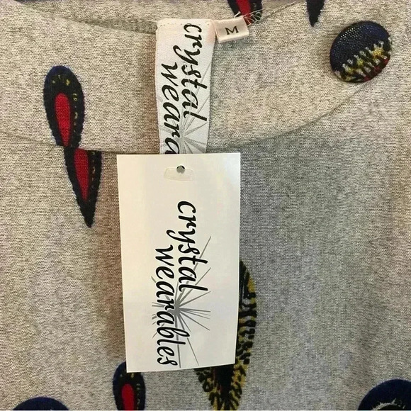 NWT Crystal Wearables Multicolor Sweater Dress Super Soft and Light Size Medium - Picture 5 of 9